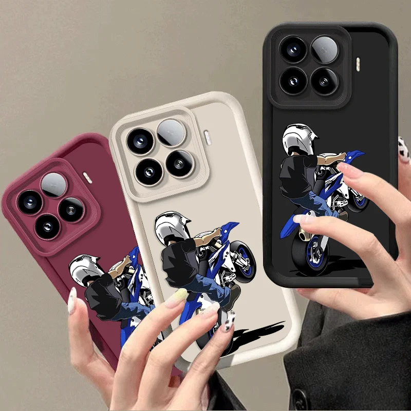 Фото Гибкий силиконовый чехол для Xiaomi 17T 15T Pro Mi 17 15 5G, защитный чехол с ударопрочным принтом Motocyber. №2