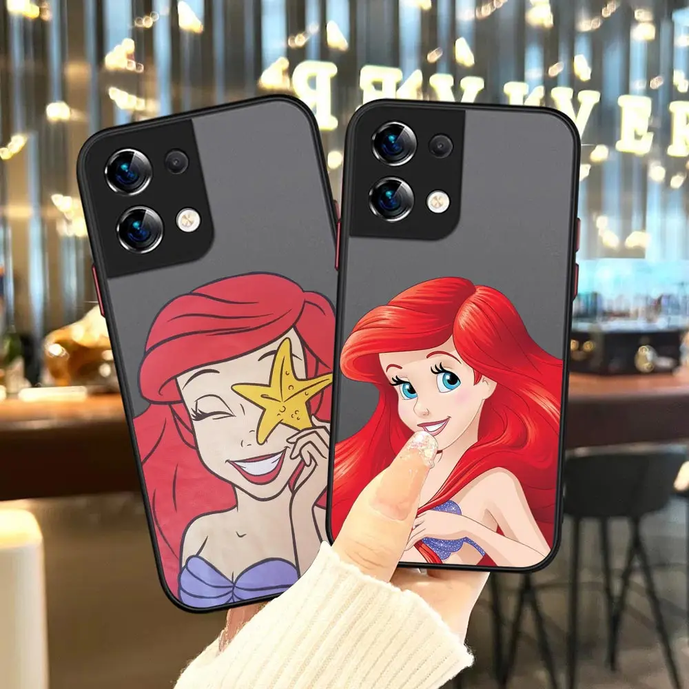 

Disney Lovely Cute Mermaid Anime Cartoon Case For OPPO Reno 8 5G Case For OPPO Reno 8 7 7Z 6Z 6 5 Pro Plus 4 4SE 3 2 2F 2 Z Pro