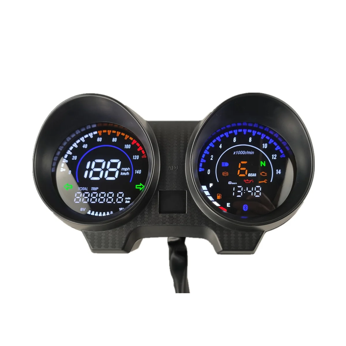 

LED Digital Dashboard Motorcycle RPM Meter Speedometer for Brazil 150 CG150 Fan150 ,With Bluetooth