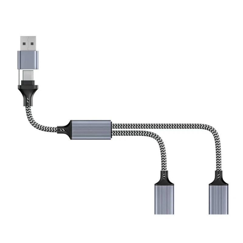 

USB Splitter Cable,USB/Type C Male to 2/3 Female Extension Cord Connector,USB Port Hub Data&Charger Power Split Drop Shipping