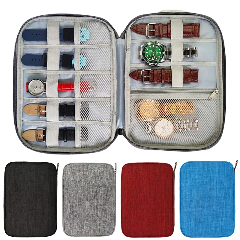 Watch Organizer Case Multifunction Portable Travel for Apple Watch Strap Band Storage Bag Watchband Holder Case Pouch Straps Bag