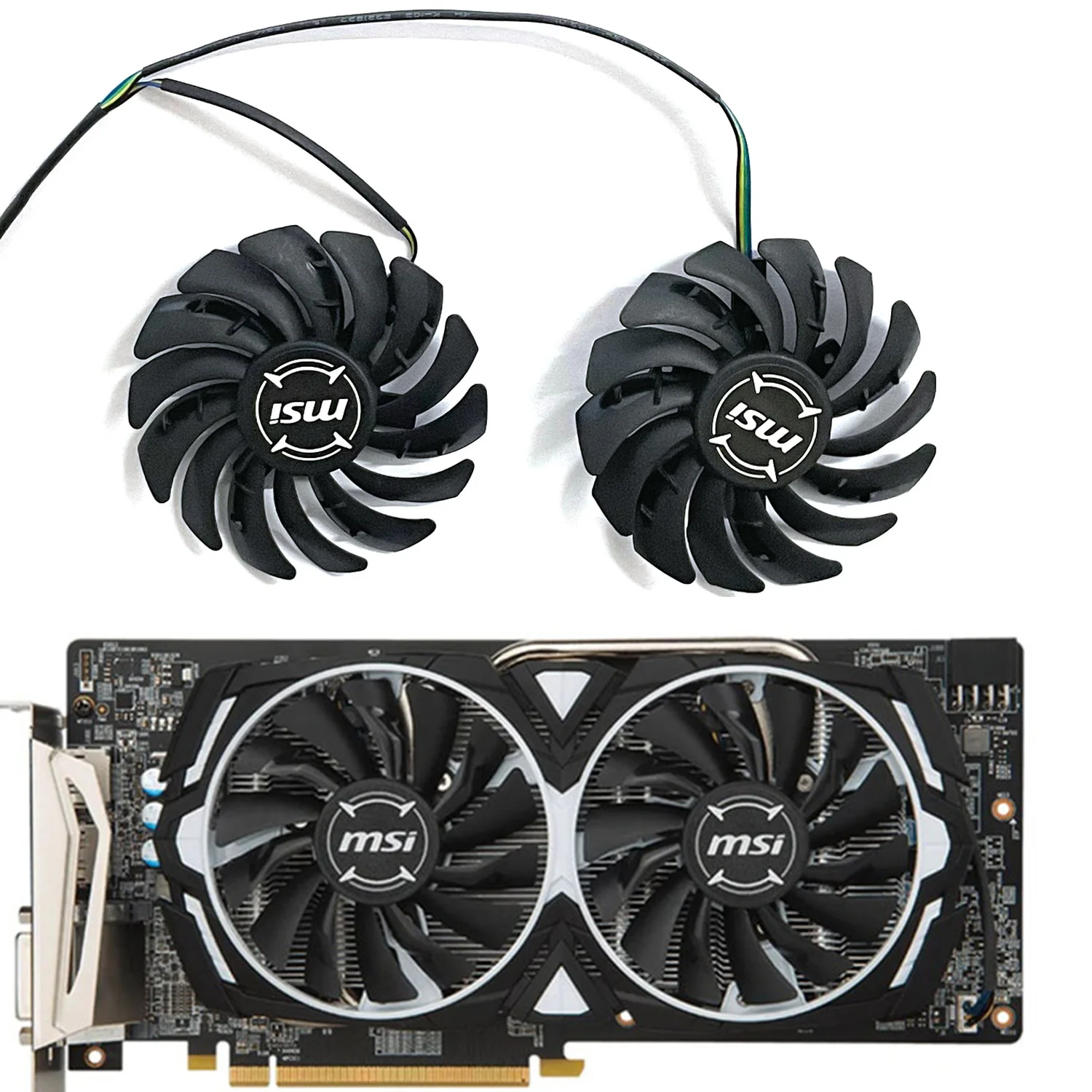 

Вентилятор для видеокарты Msi Rx 580 470 480 570 580, 85 мм, 4 контакта, 12 В постоянного тока