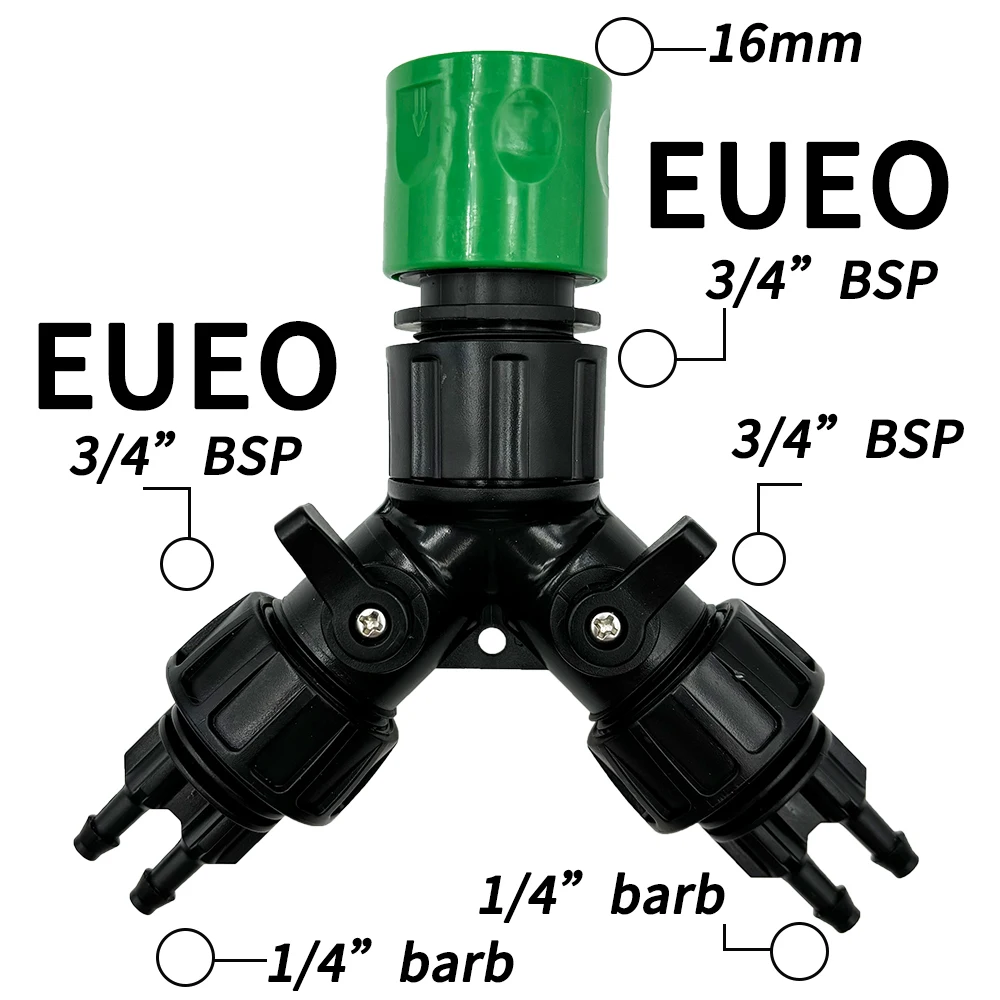 Разъёмный адаптер для капельного орошения 2-х / 4-х ходовой
