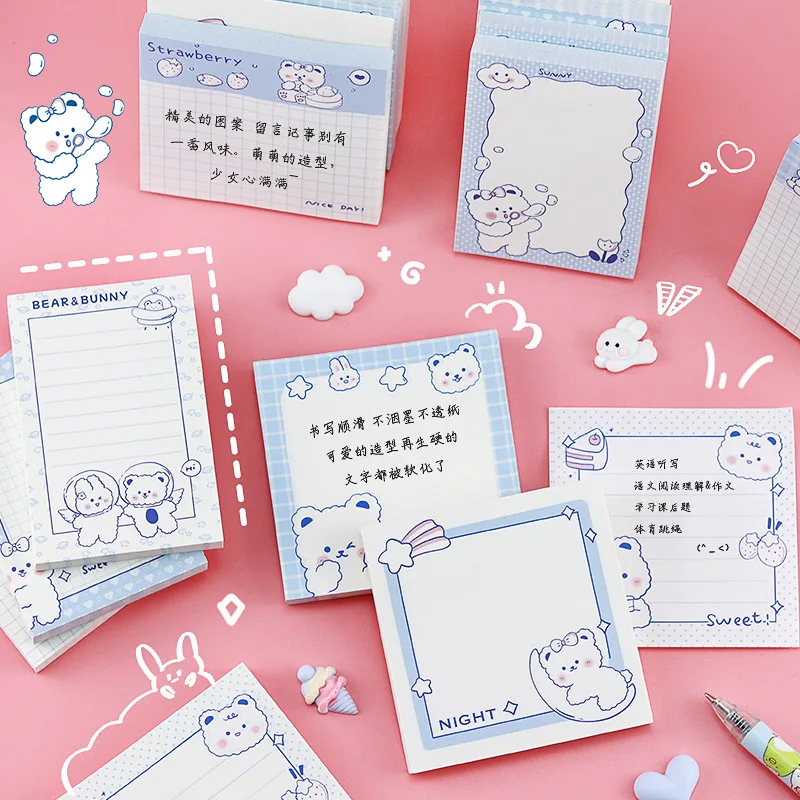 

80sheets Korea Cartoon Creative Cute Girl Heart Memo Pad Student Memo Sign This Student Convenience Sticker Label