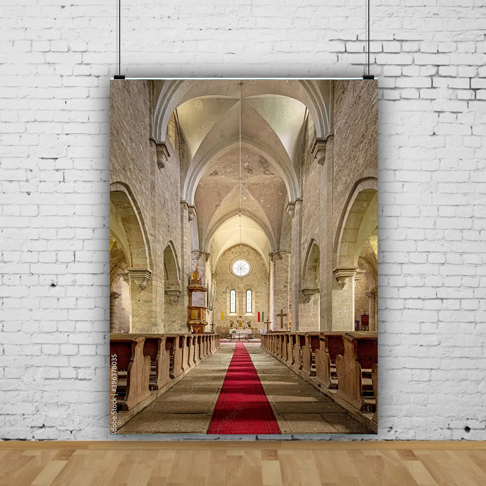 

Auditorium European Style Church Photography Backdrop Props Architecture Zagreb Cathedral Photo Studio Background JT-12