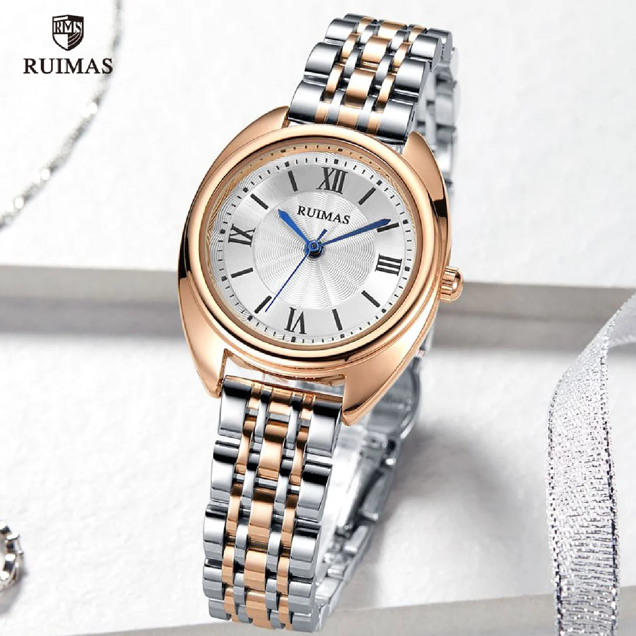 RUIMAS Ladies Quartz Watches Luxury Top Brand Analogue Wristwatch Women Waterproof Business Watch Female Relogios Femininos 593