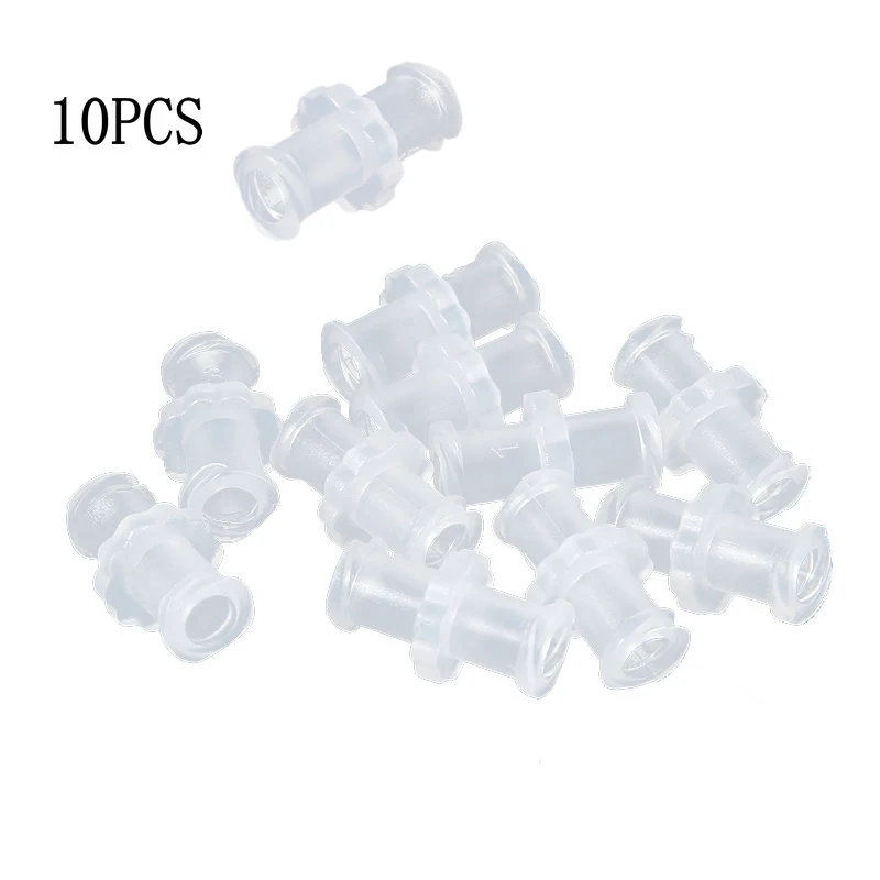 10PCS Transparent Female To Female Coupler Luer Syringe Connector Plastic for Pneumatic Parts Double Helix Design Durable