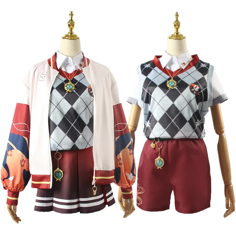 

Anime Game Genshin Impact Cosplay Costumes Kaedehara Kazuha Women Jackets Shorts Skirts Uniform Suit Halloween Accessories Gift