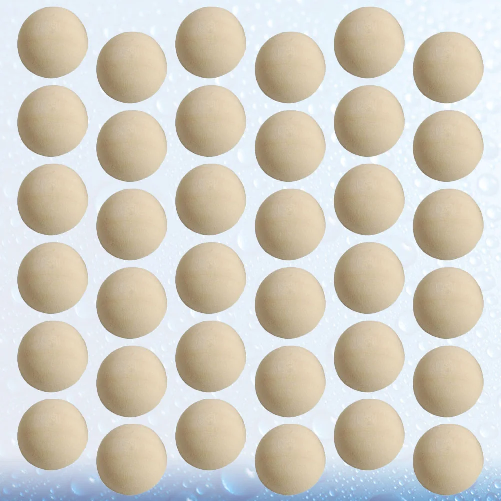 

30 Pcs Split Wood Ball Guirnaldas Para Crafts Kids Wooden Decoration