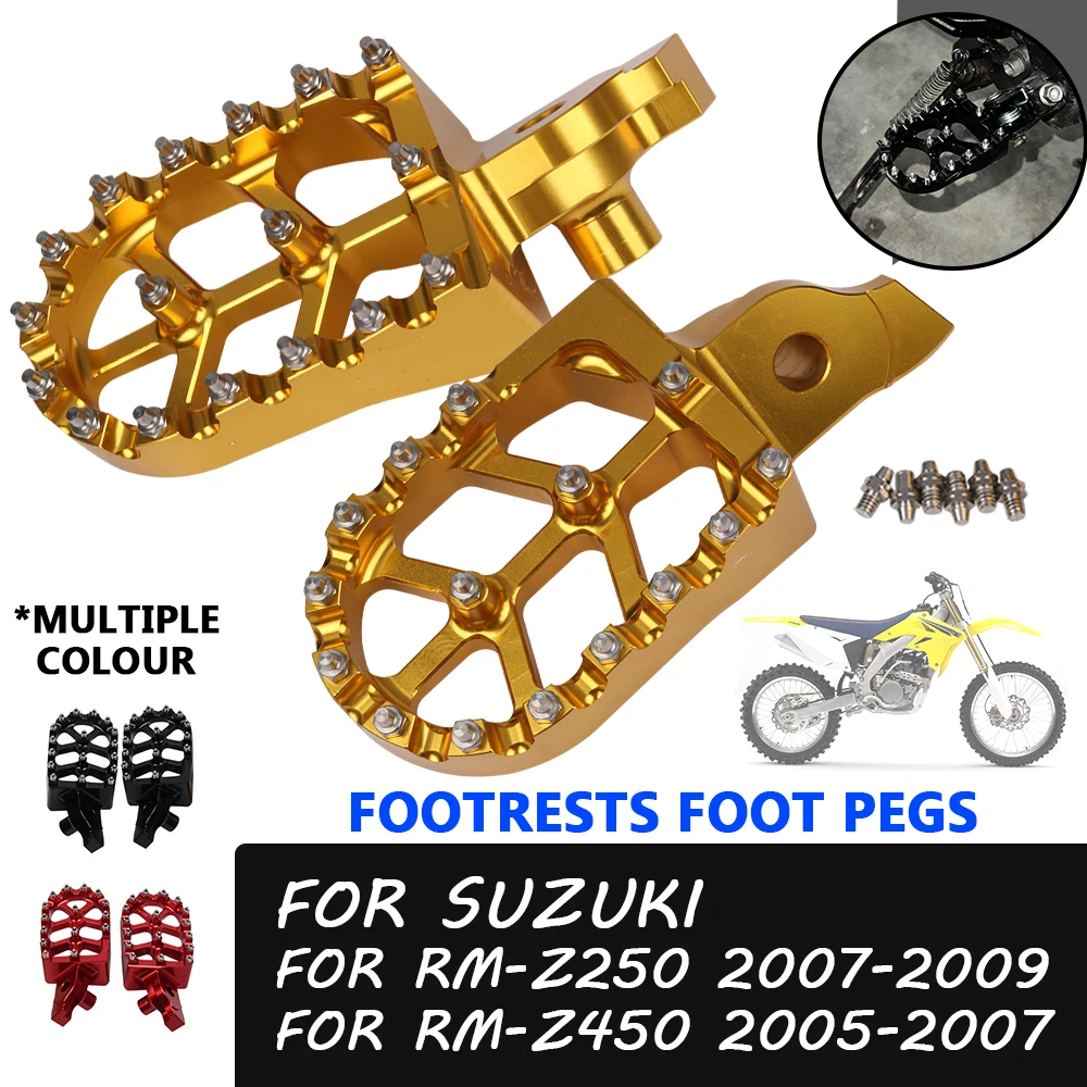 

Motorcycle Accessories Footrest Footpegs Foot Pegs Rests For Suzuki RM-Z 250 RMZ 450 RM-Z250 RM-Z450 RMZ250 RMZ450 Spare Parts