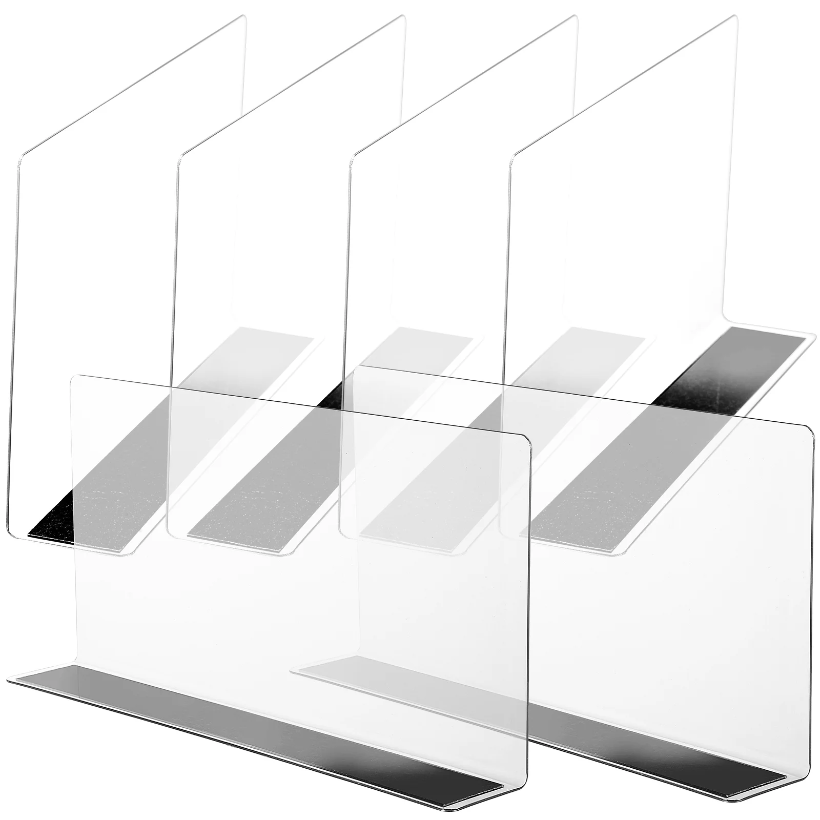 

6 Pcs Shelf Separator Partition Multi-function Divider Clear Pvc Store Dividers