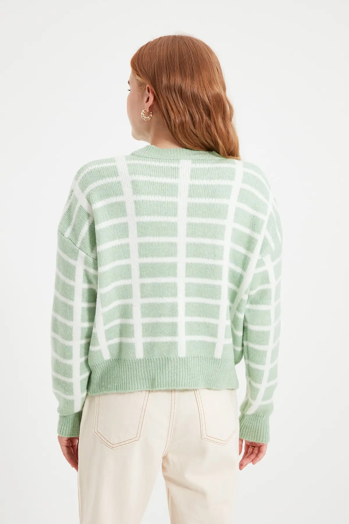 

Trendyol Jacquard Bike Collar Knitwear Sweater TWOAW22KZ0554
