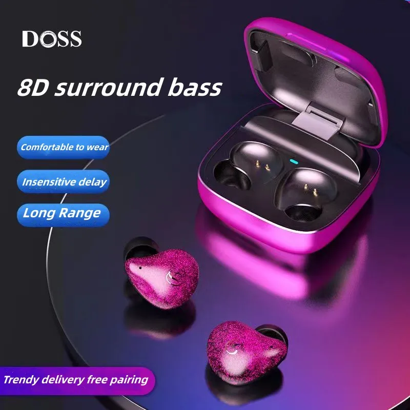 

True Wireless Bluetooth Earphones 8D Stereo ENC Noise Reduction Headset 20 Hours Long Battery Life Gaming Headphones With Mic