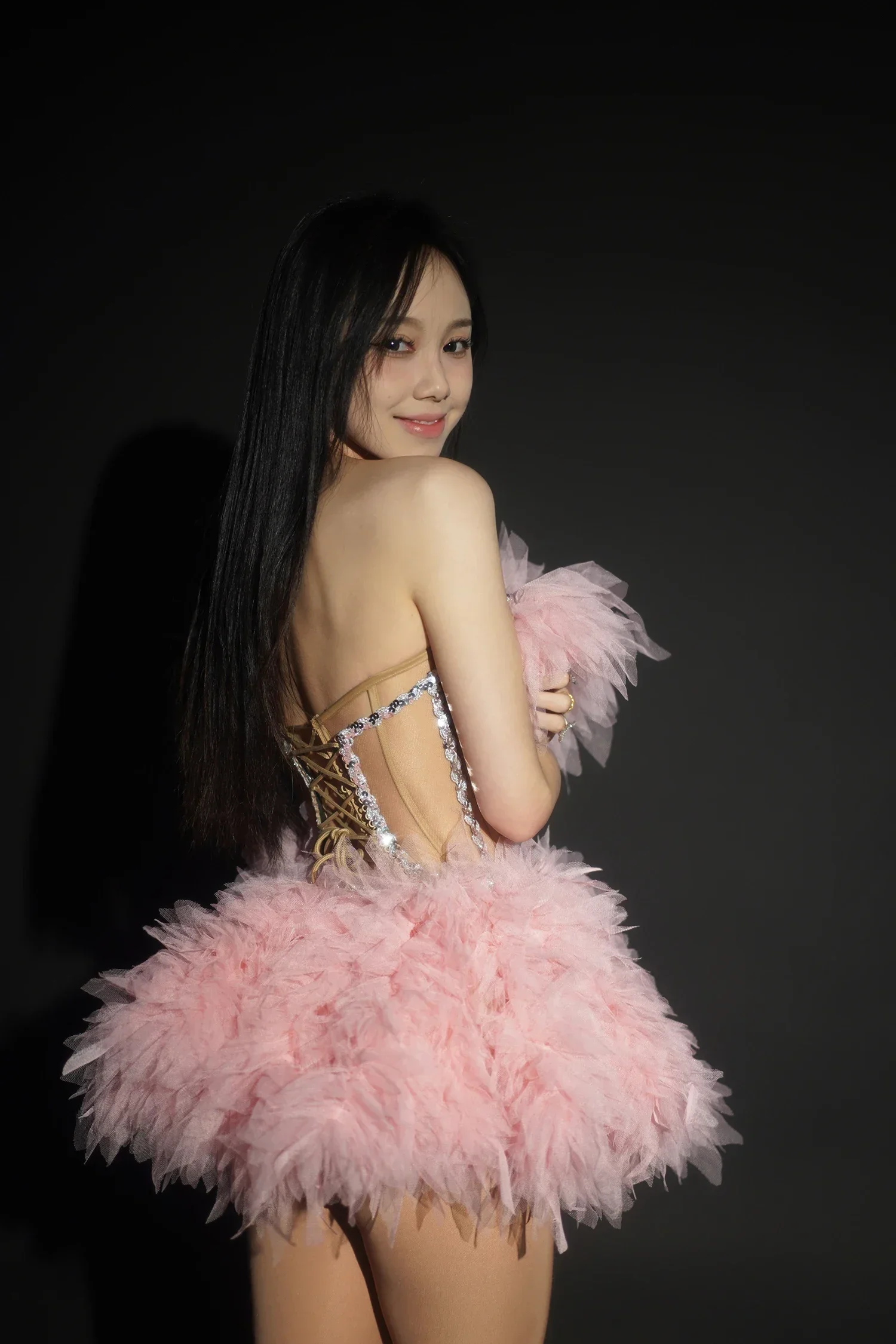 Сексуальная блестящая женская одежда со стразами для ночного клуба фотосессии