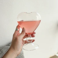 korean ins style creative female cute love shaped cup glass vase beverage home decoration heart shaped cup