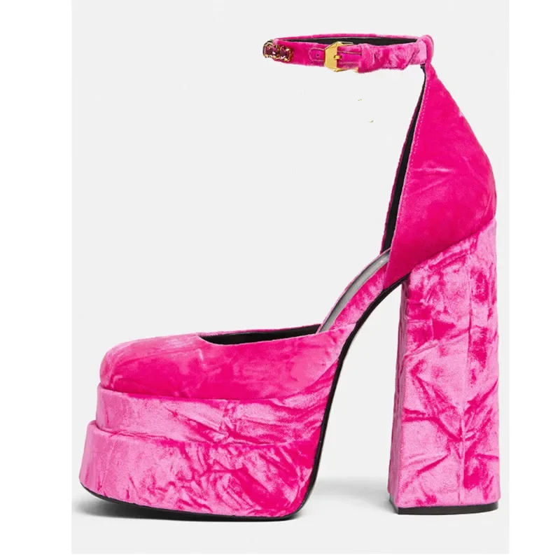 Shih Tzu Velvet Hate Sky High Сандалии больших размеров на очень высоком каблуке и платформе