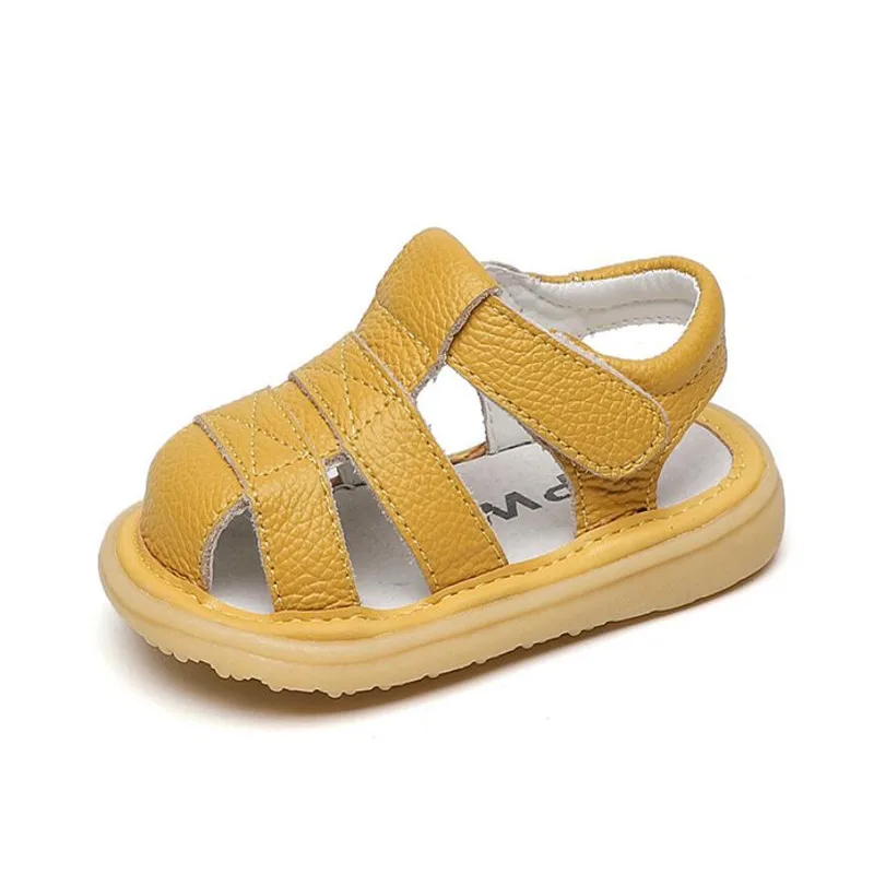 

Сандалии из натуральной кожи для младенцев, с мягкой подошвой