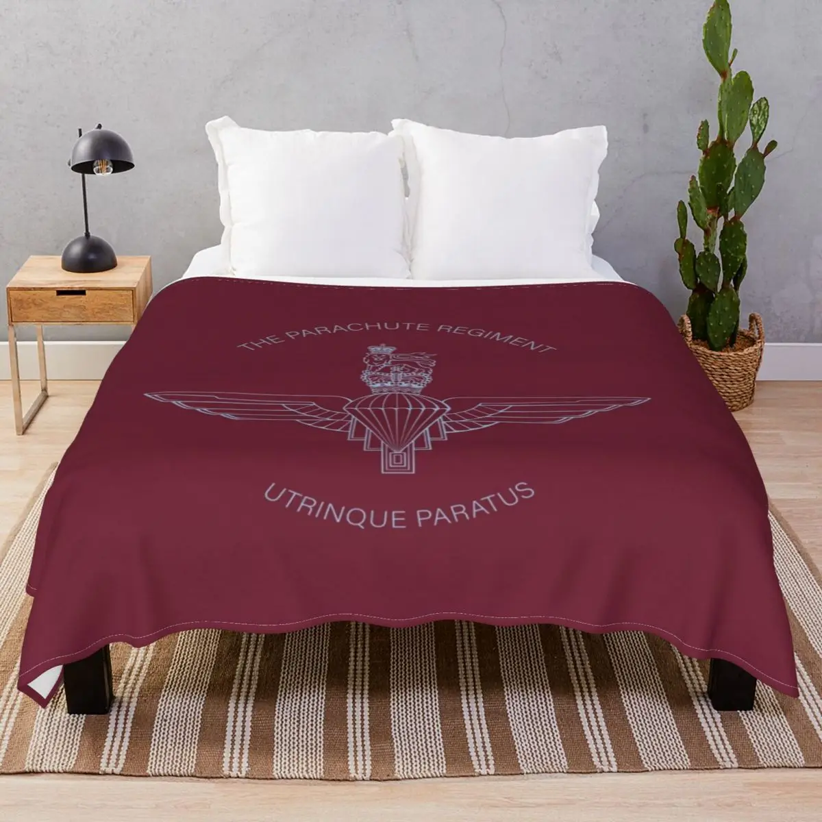 The Parachute Regiment Blanket Velvet Printed Multifunction Unisex Throw Blankets for Bedding Home Couch Travel Cinema