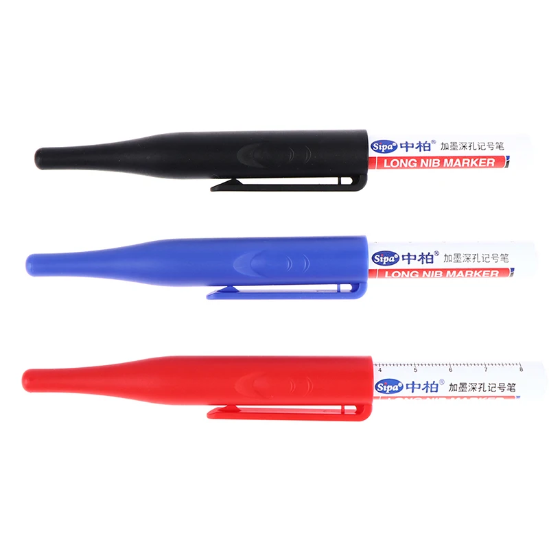 

1PC 30mm Inked Long Tip Marker Deep Drill Hole Long Nib Water Resistant Marker Pens Wood Metal Markers
