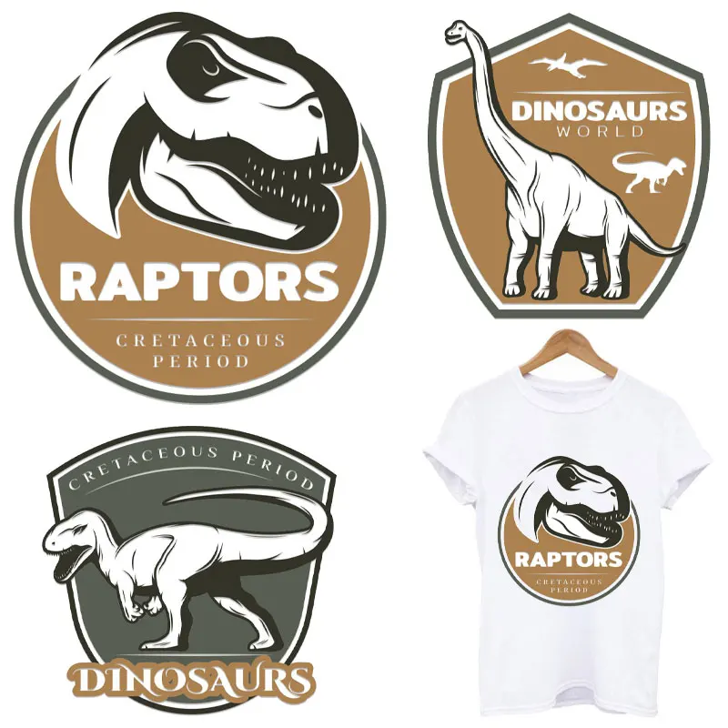 

Cartoon Dinosaur Fusible Textile Transfer Badge Fusible Textile Transfer Iron Transfer Sticker Applique Clothes Iron-on Patches