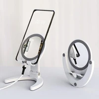 adjustable desktop phone stand with makeup mirror tablet foldable mobile phone stand for iphone samsung huawei xiaomi mi
