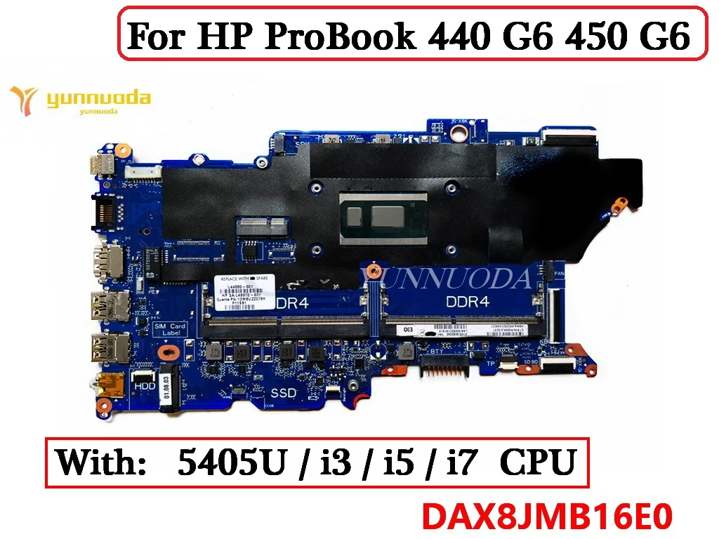 

Материнская плата для ноутбука HP ProBook 440 G6 450 G6 с I3 I5 I7