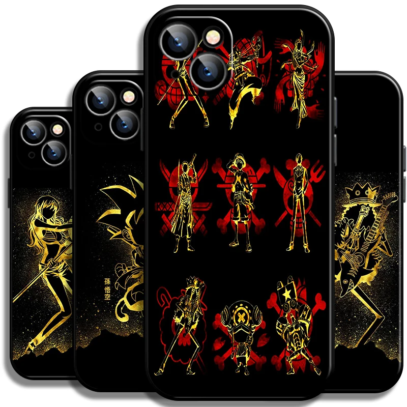 

One Piece Dragon Ball For Apple iPhone 13 12 11 Pro Mini X XR XS Max SE 5 6 6S 7 8 Plus Phone Case Coque Soft Carcasa