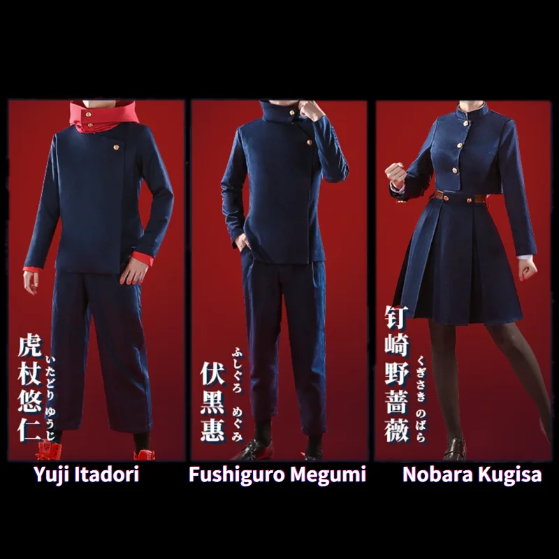 

Anime Cosplay Jujutsu Kaisen Cosplay Nobara Kugisa /Fushiguro Megumi / Yuji Itadori Cosplay Costume Jujutsu Kaisen Cosplay