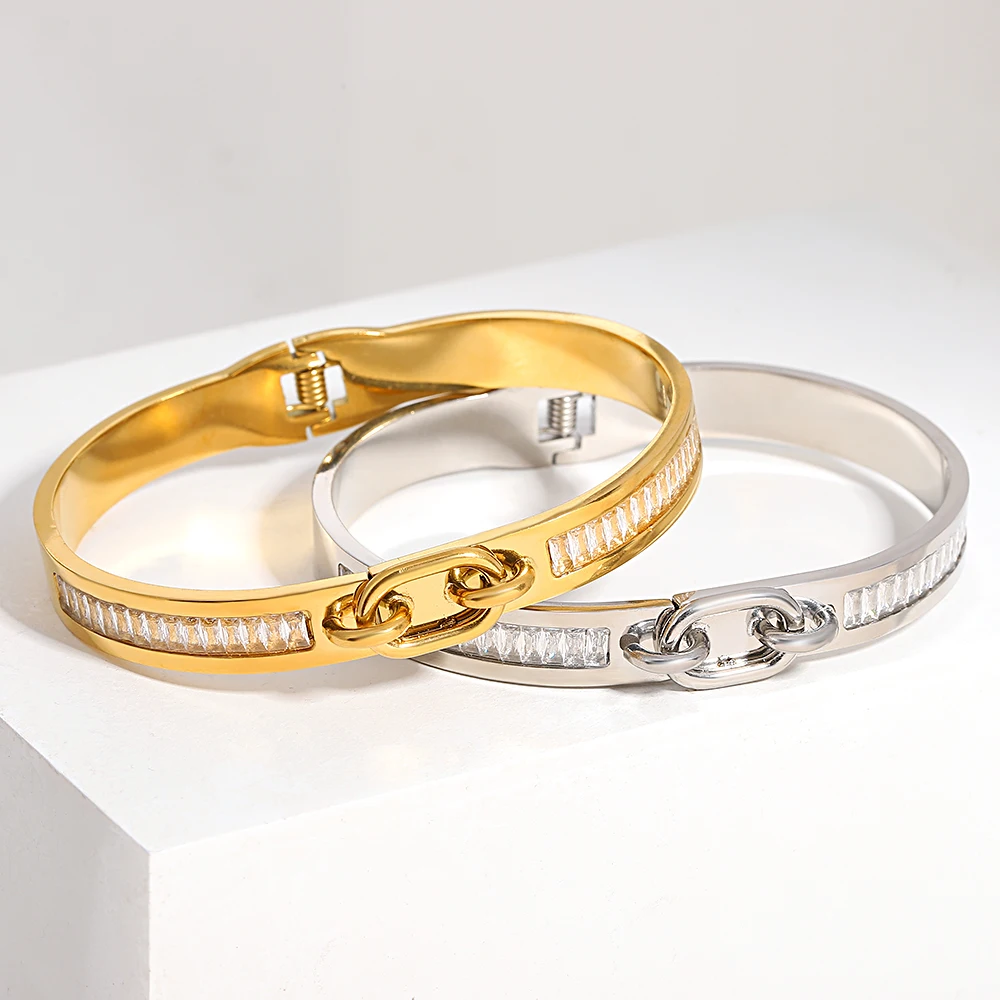 Винтажные браслеты из нержавеющей стали с подвеской и пряжкой для ремня золотого