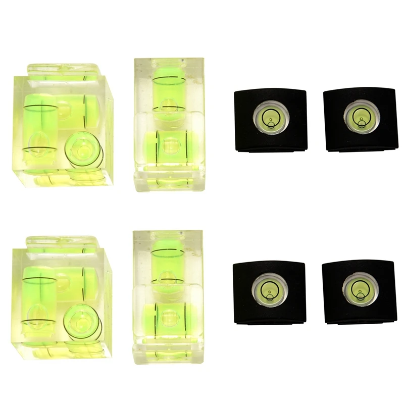 

Camera Bubble Level Hot Shoe Bubble Level Combo 3 Axis 2 Axis 1 Axis For Dslr Film Camera Canon Nikon Olympus(8Pack)