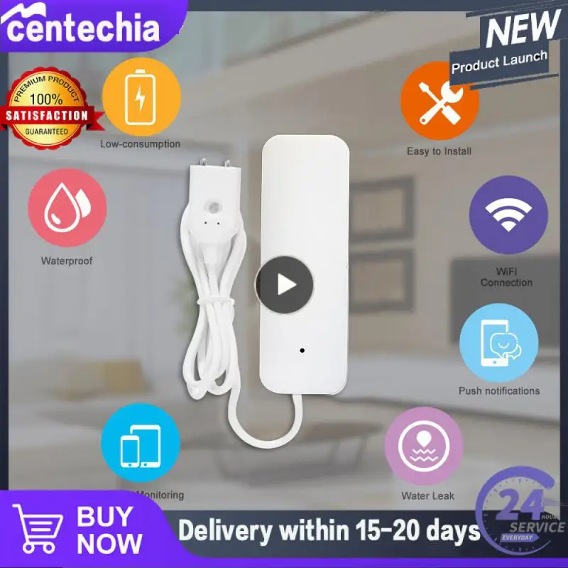 

1~8PCS Smart Home Leak Alarm Security Alarm System Leak Alarm Water Flood Detector Tuya Water Leakage Alarm