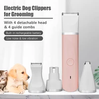 4 in 1 pet electric hair clipper for dog grooming trimmer nail grinder hair cutting machine for pet shop small medium cats dogs