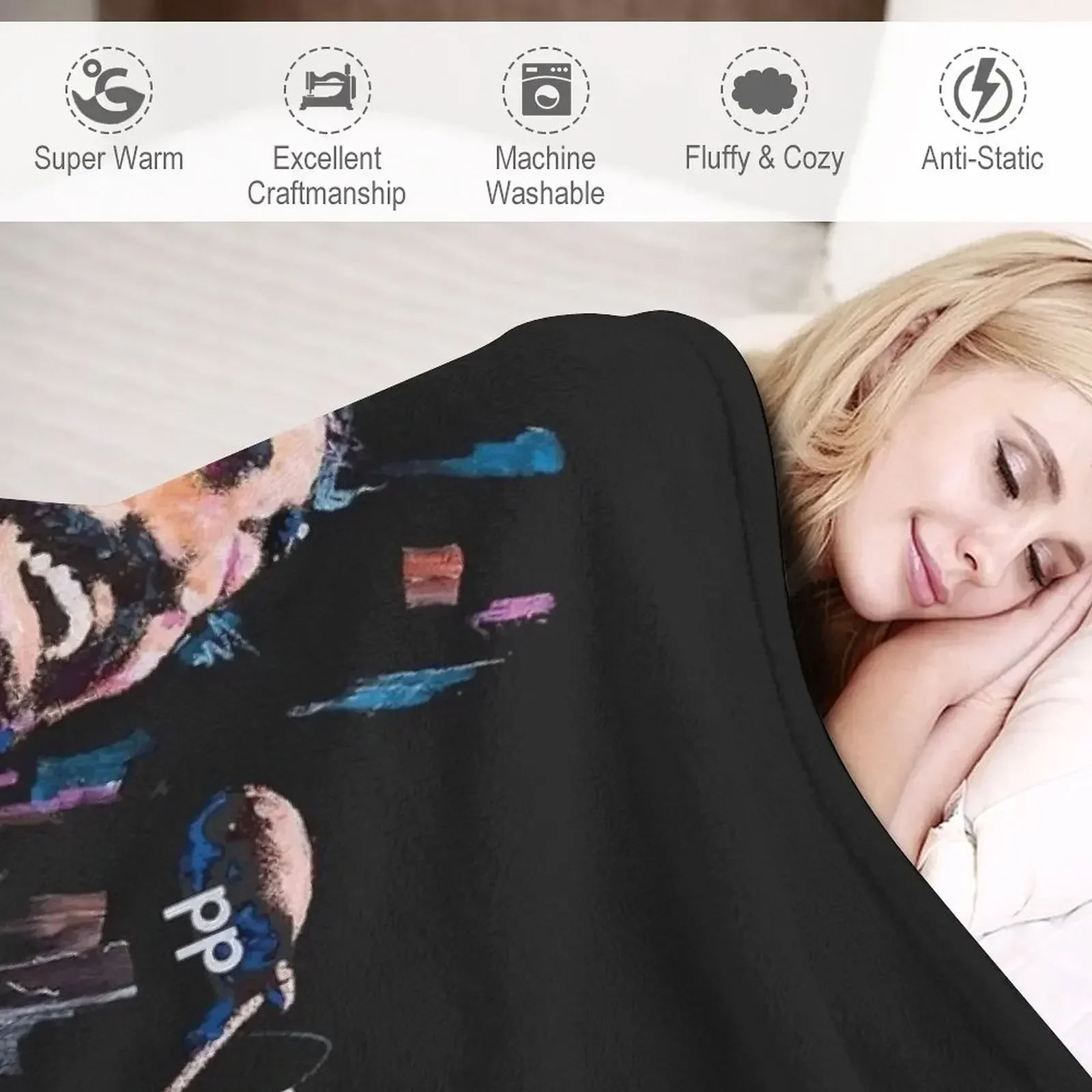 Оригинальный портрет Luciano Pavarotti одеяло из фланелевой ткани тонкие одеяла на заказ