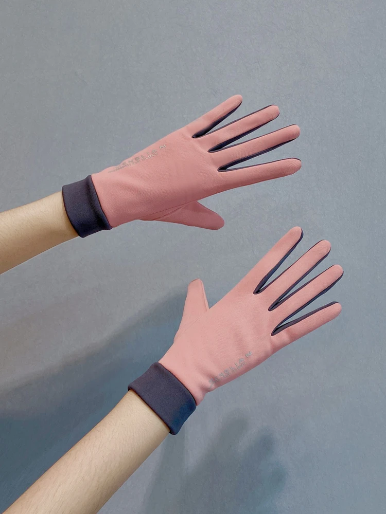 Женские велосипедные перчатки для сенсорных экранов тонкие теплые Плюшевые