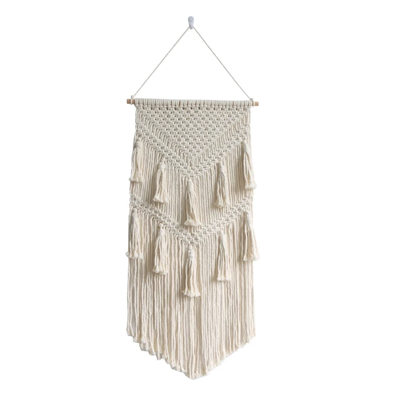 

1 PCS Hand-Woven Tassel Tapestry Bohemian B&B Room Wall Hanging Background Decoration