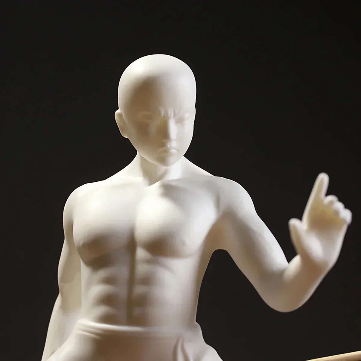 Белая керамическая фигурка Монка кунг-фу декоративное украшение для дома