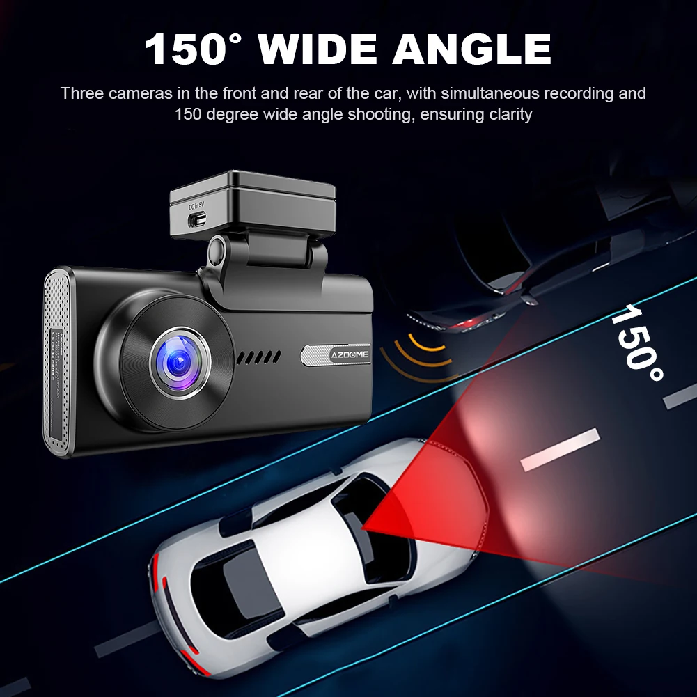 Ir Night Vision Front Rear Camera 150 Degree Wide Angle Wifi