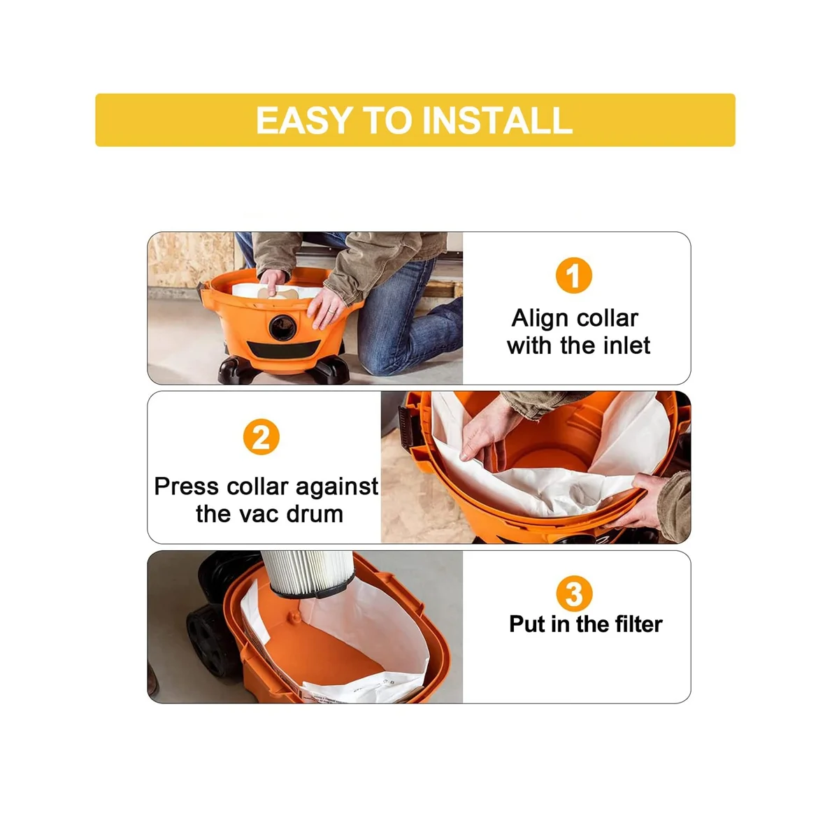 VF3502 Высокоэффективные мешки для пыли влажных/сухих пылесосов объемом от 12 до 16