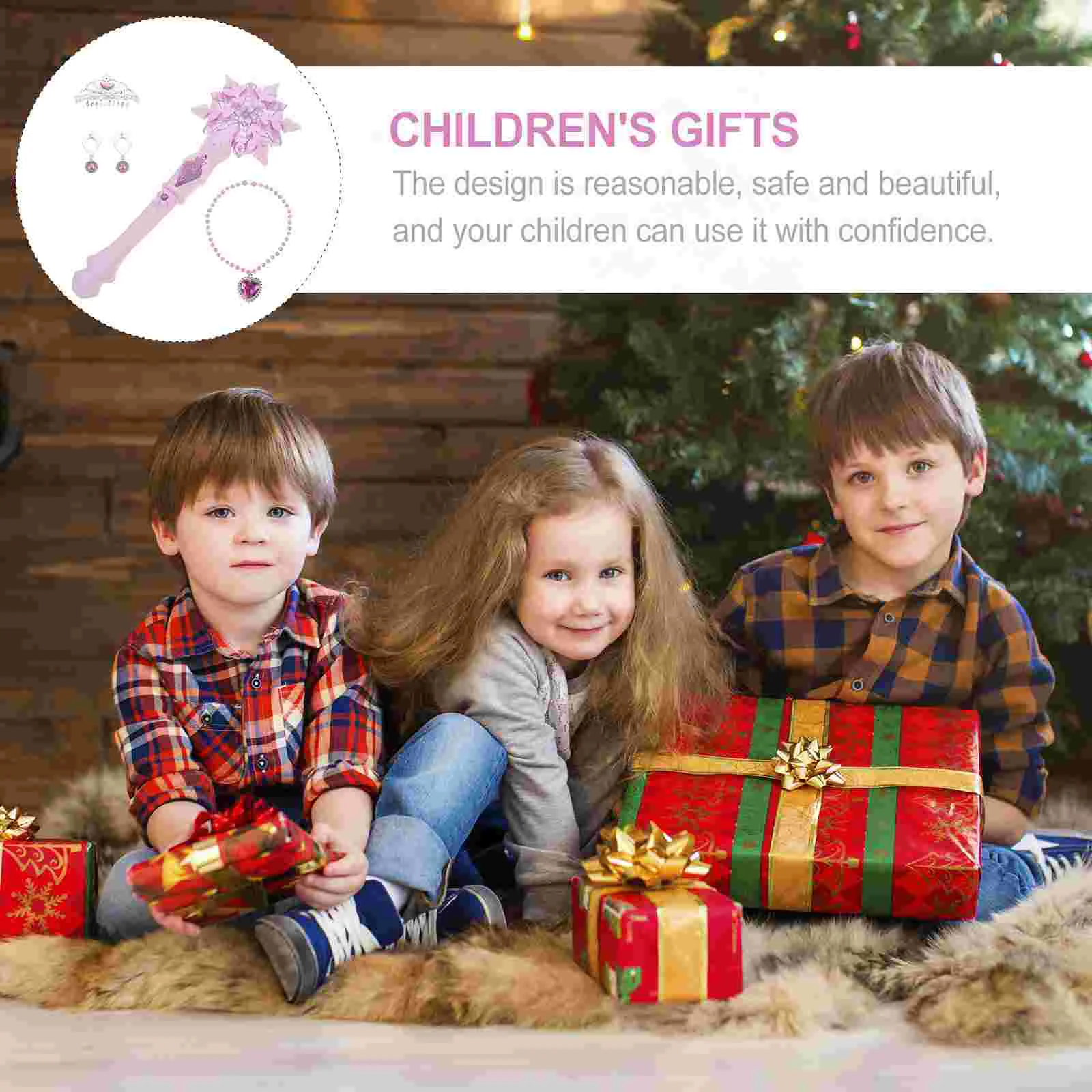 Снежинка блестящая палочка ночное светящееся ожерелье для детей ручные