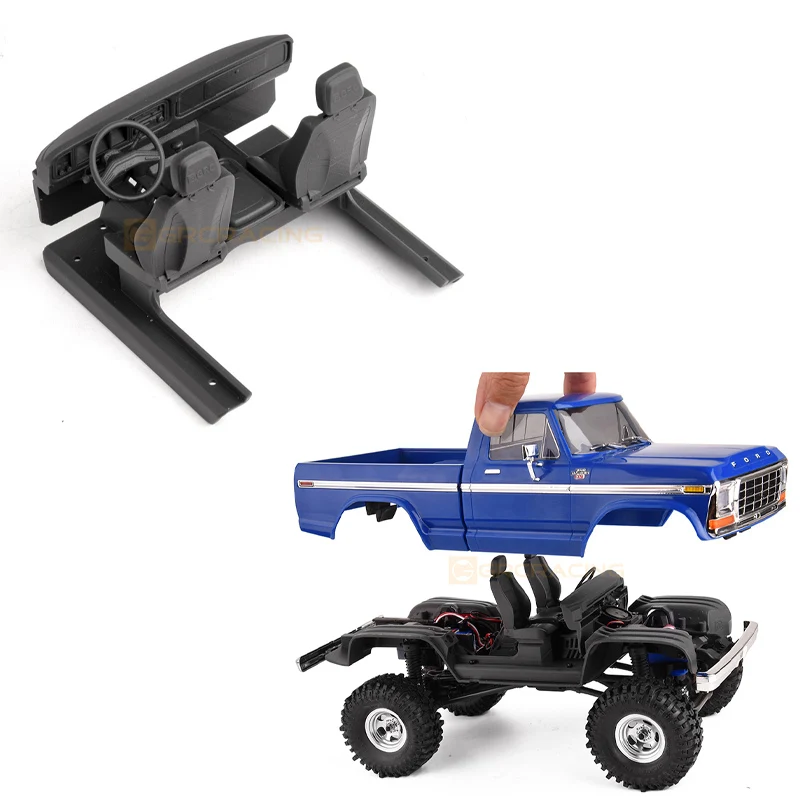 Имитация интерьера с вентилятором охлаждения двигателя для 1/18 RC Crawler TRX4-M FORD F150