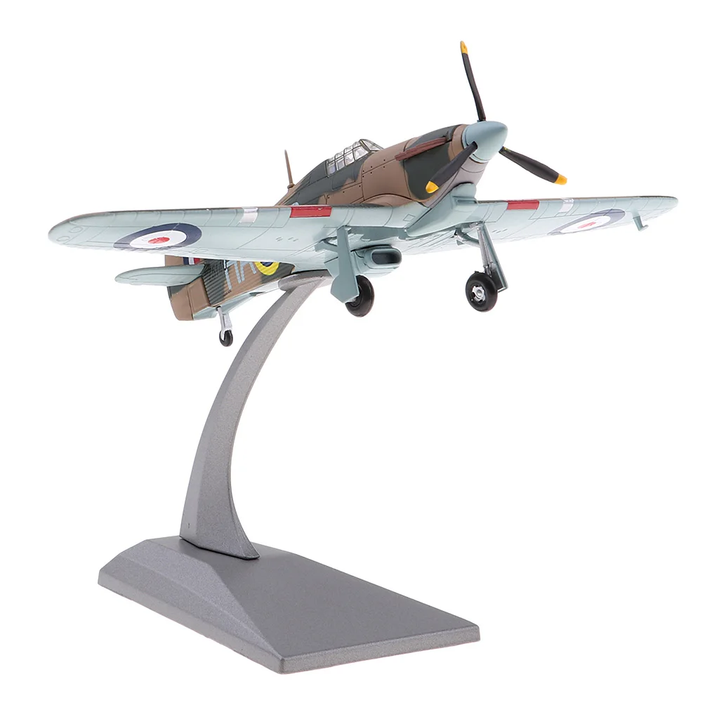 Литая модель самолета 1:72 WWII UK Hawker Hurricane Mk IIB из металла 5 дюйма украшение для офиса |