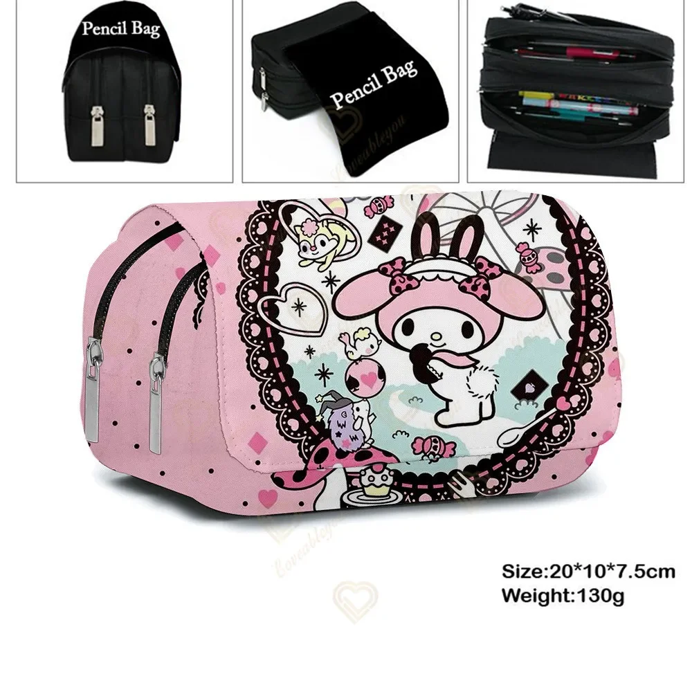 Пеналы Sanrio Kawaii Hello Kitty Cinnamoroll Kuromi My Melody Purin Dog фоторучка сумка для карандашей