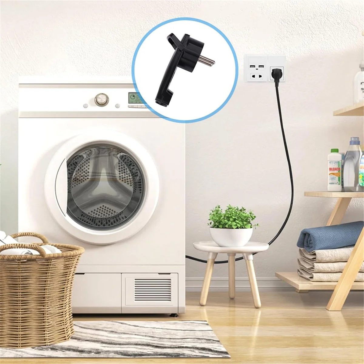 2 шт. плоские заглушки Schuko 250 В (16 А) штепсельная вилка европейского стандарта