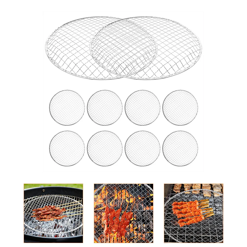 

Grill Round Rack Mesh Grate Wire Bbq Net Barbecue Cooking Steam Replacement Fry Air Cookie Grid Baking Bread Pit Fire Cooling