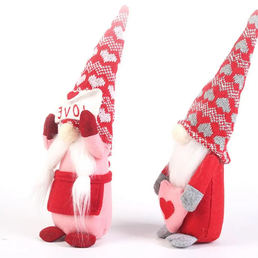 

Good Practical Adorable Appearance Valentine's Day Themed Faceless Dwarf Toy for Office Faceless Doll Faceless Gnome