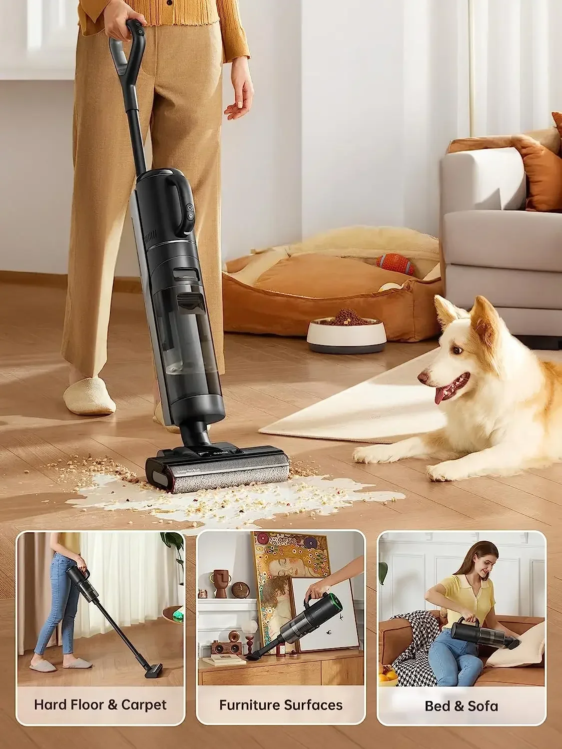 Dreame-M13 Beta Smart Пылесос для влажной и сухой уборки Floor Cleaner Mop Combo 4 em 1 vácuo sem fio com secagem a ar