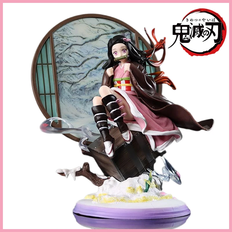 

28cm Demon Slayer Kamado Nezuko Anime Figure Gk Action Figures Kimetsu No Yaiba Pvc Statue Figurine Model Ornament Doll Toys