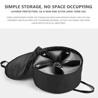 for tesla model 3 18 19 hub car wheel hubcaps storage bag durable waterproof black oxford cloth wheel hub cover storage bag