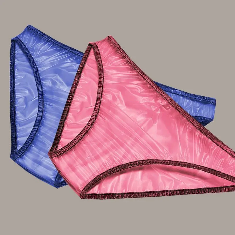 Сексуальные пластиковые трусы из ПВХ женские прозрачные яркие гладкие мягкие