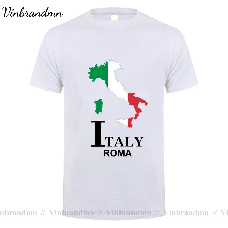 Мужская футболка с итальянской Италией и римскими ромами новая модная одежда